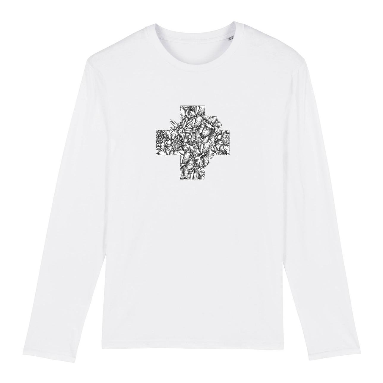 Image of orsino Bluemä Chrüz Herren Langarm Bio Shirt - weiss bei Hauptner Jagd