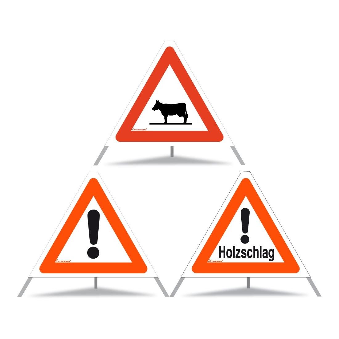 Image of TRIOPAN Faltsignal - Kuh/Achtung/Holzschlag bei Hauptner Jagd