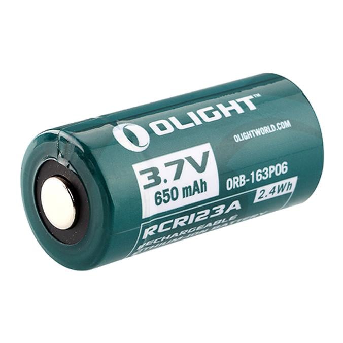 Image of Olight RCR123A Akku 650 mAh - Blau - Grün - bei Hauptner Jagd