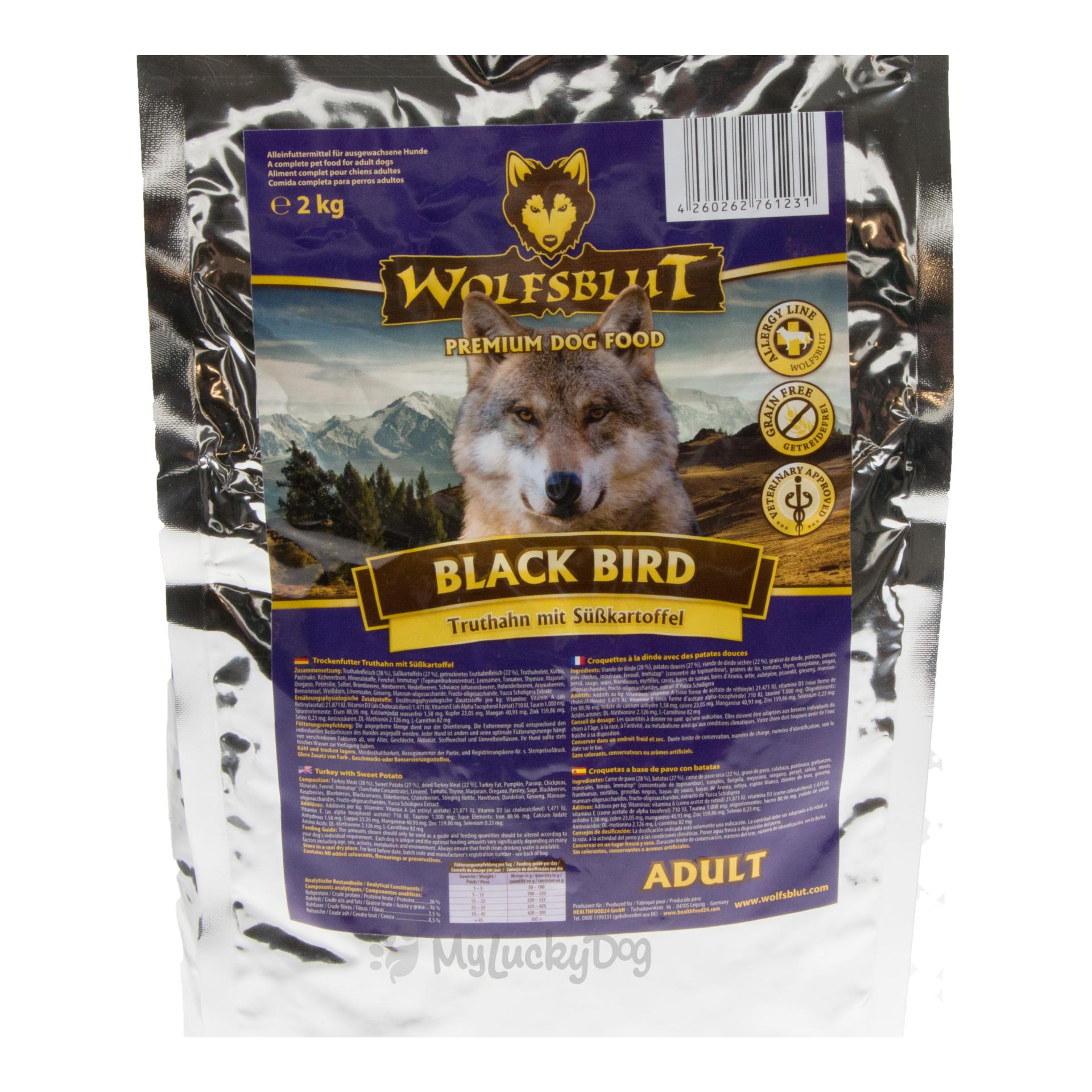 Image of Wolfsblut Trockenfutter für Hunde Black Bird ADULT Truthahn+Süßkartoffel - Natur - bei Hauptner Jagd
