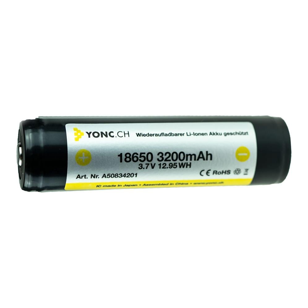 Image of YONC 18650 Li-Ionen Akku mit 3200 mAh 2 Stk. - Schwarz - bei Hauptner Jagd