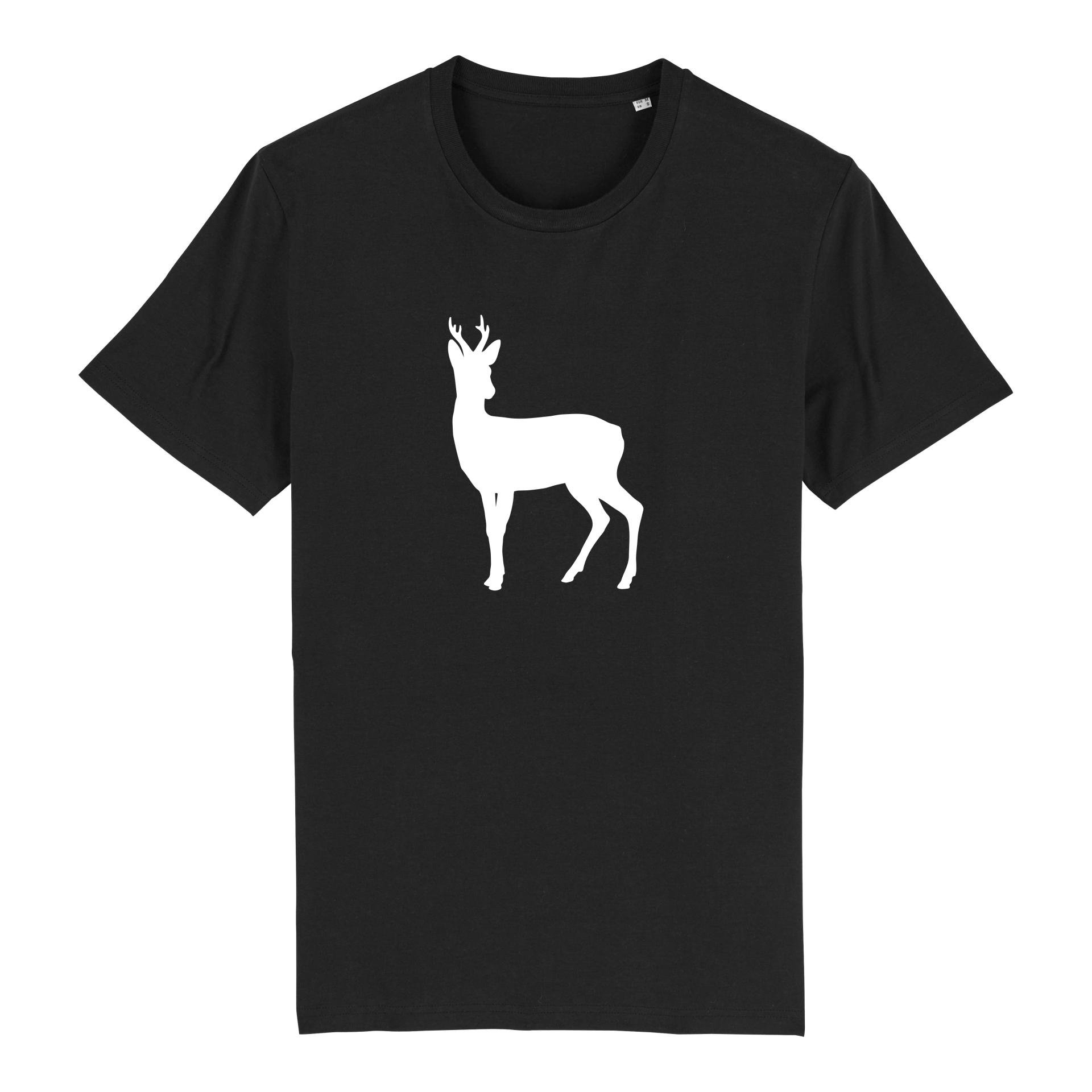 Image of Hauptner Jagd T-Shirt Wildmotiv - Reh - Black - bei Hauptner Jagd