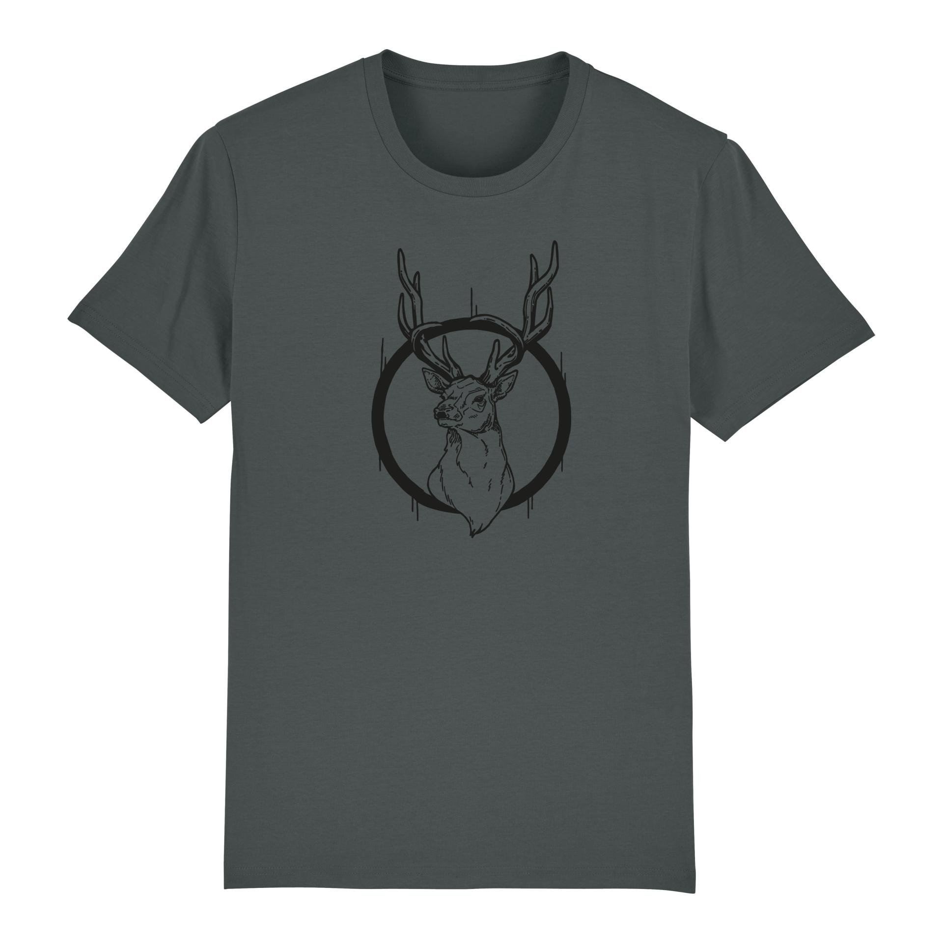 Image of Hauptner Jagd Hirschkopf T-Shirt - anthrazit bei Hauptner Jagd