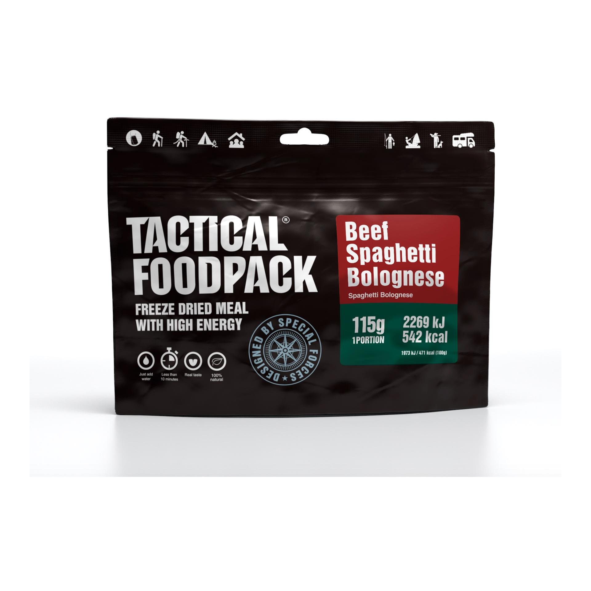 Image of Tactical Foodpack Beef Spaghetti Bolognese - Schwarz - bei Hauptner Jagd