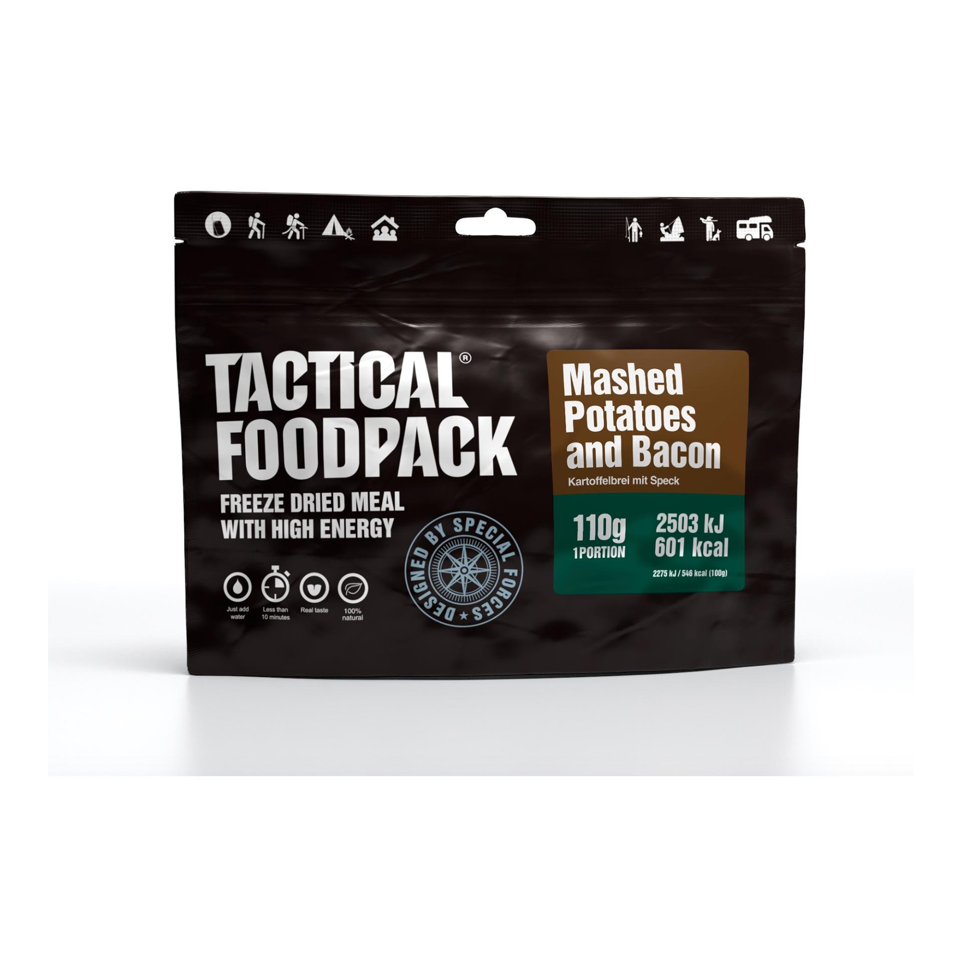 Image of Tactical Foodpack Mashed Potatoes and Bacon - Schwarz - bei Hauptner Jagd