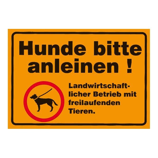 Image of Siepmann Polysterolschilder - «Hunde anleinen» bei Hauptner Jagd