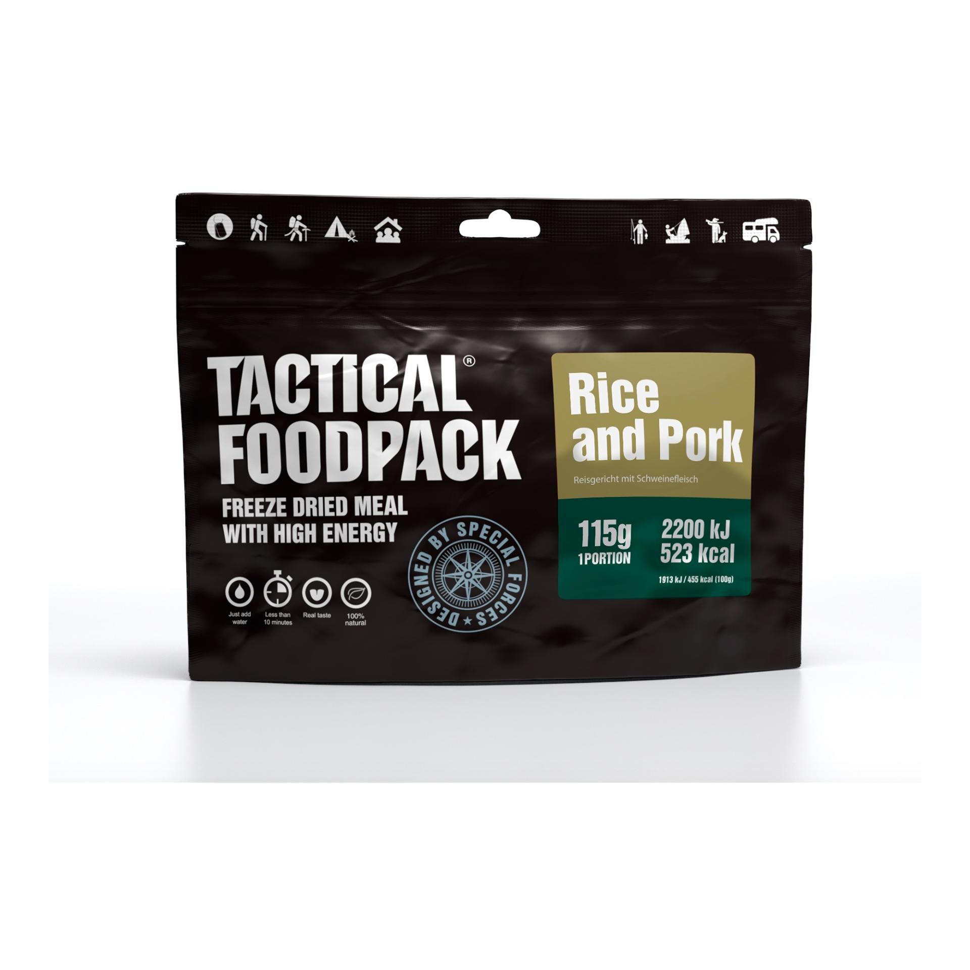 Image of Tactical Foodpack Rice and Pork - Schwarz - bei Hauptner Jagd