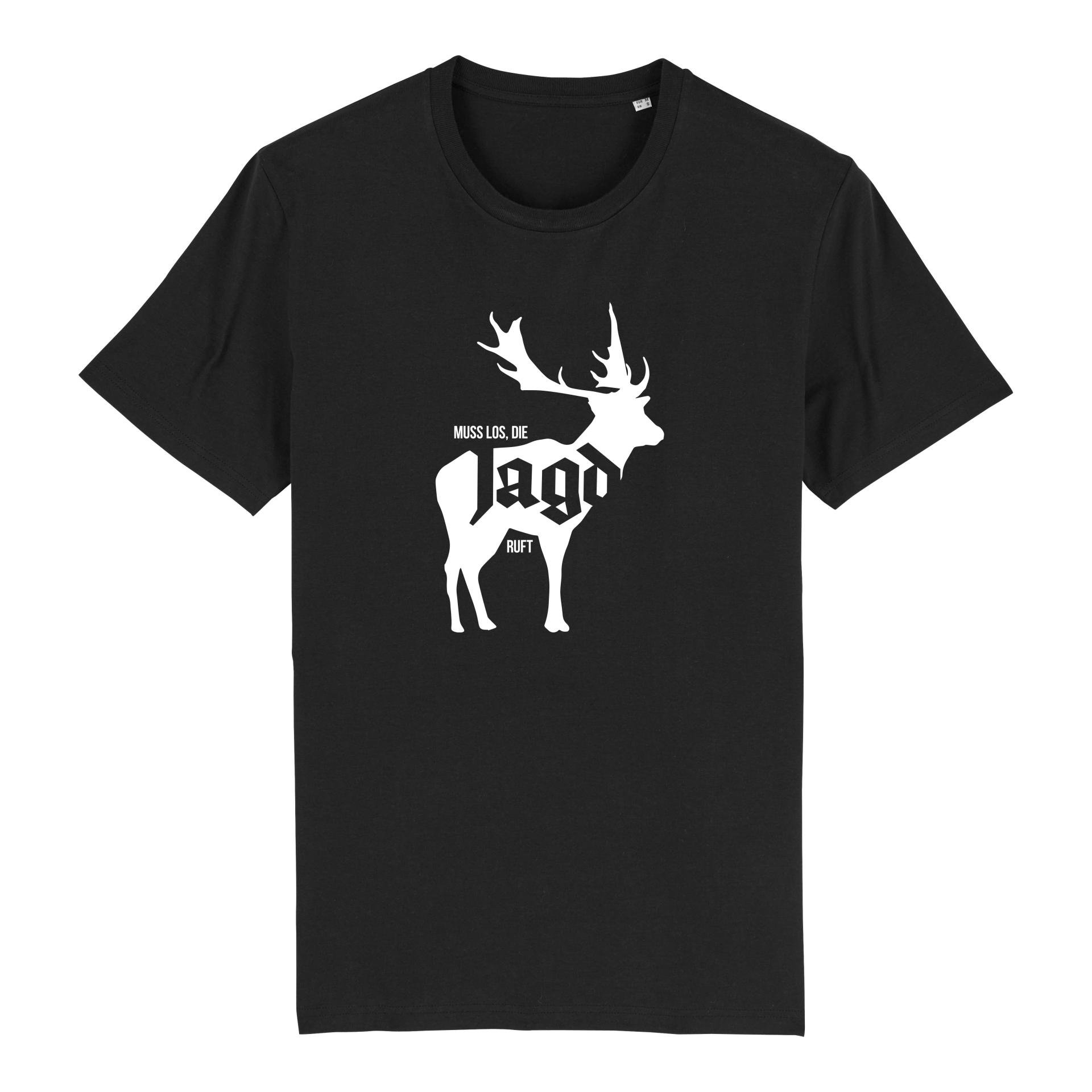 Image of Hauptner Jagd T-Shirt Die Jagd Ruft - Damwild - Black - bei Hauptner Jagd