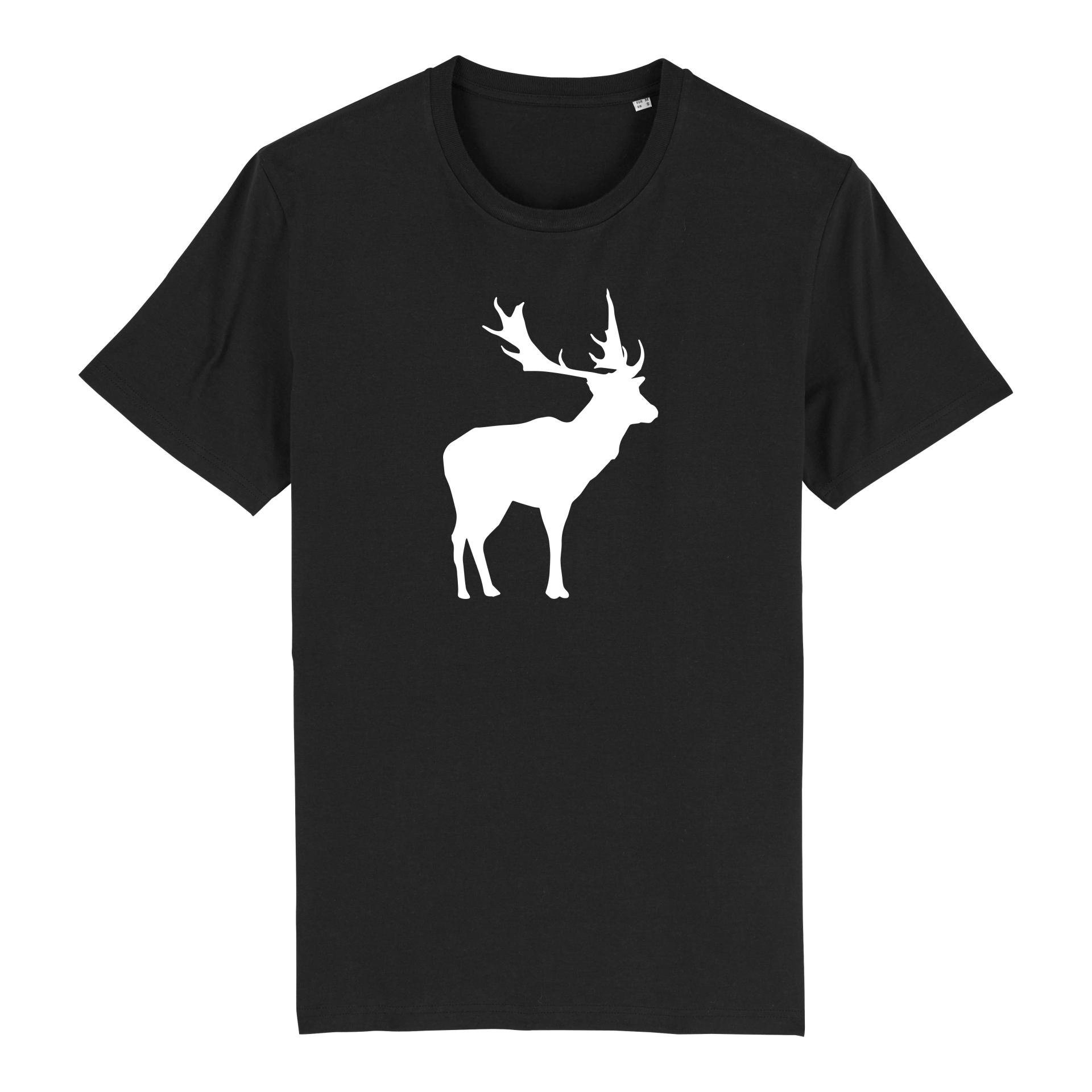 Image of Hauptner Jagd T-Shirt Wildmotiv - Damwild - Black - bei Hauptner Jagd