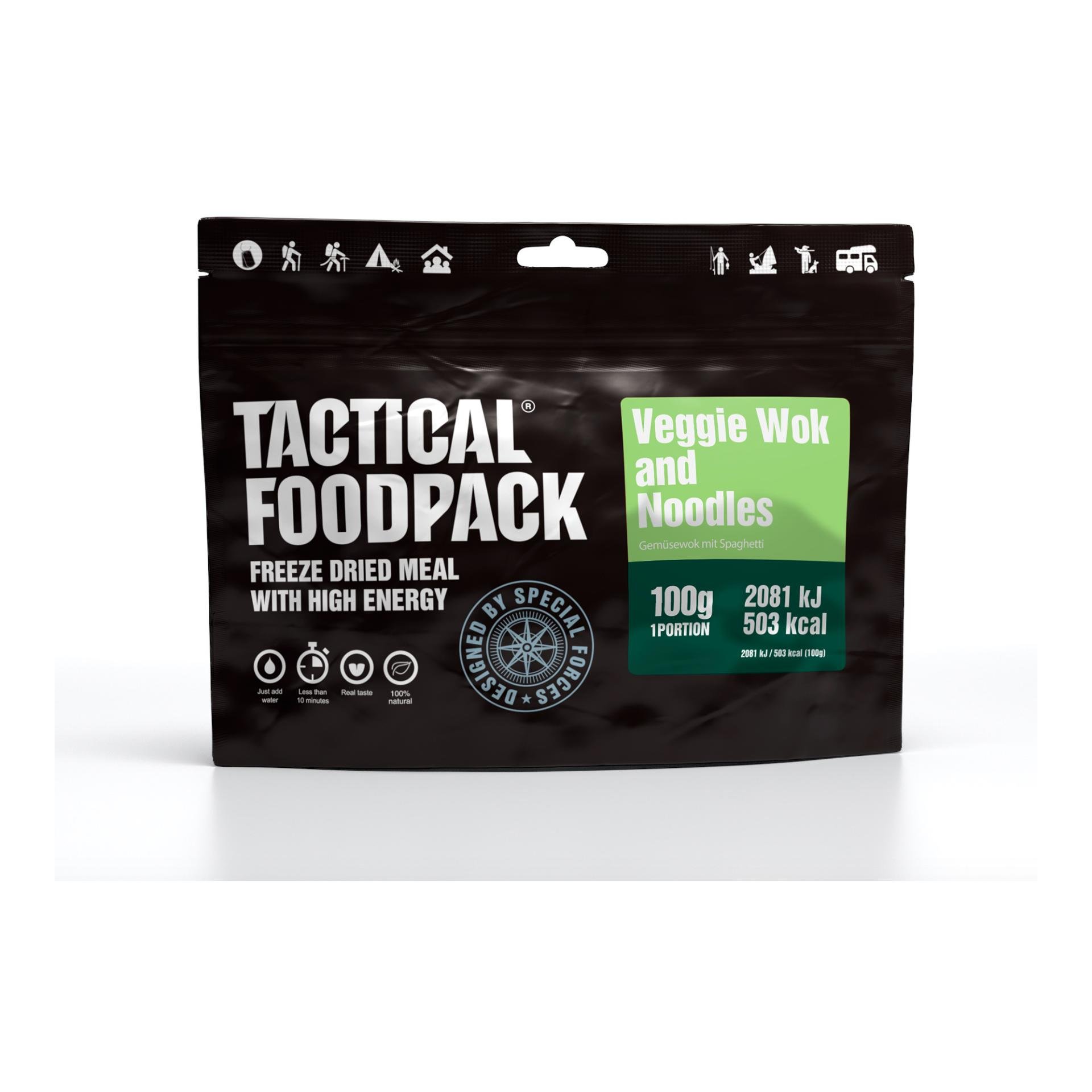 Image of Tactical Foodpack Veggie Wok and Noodles - Schwarz - bei Hauptner Jagd