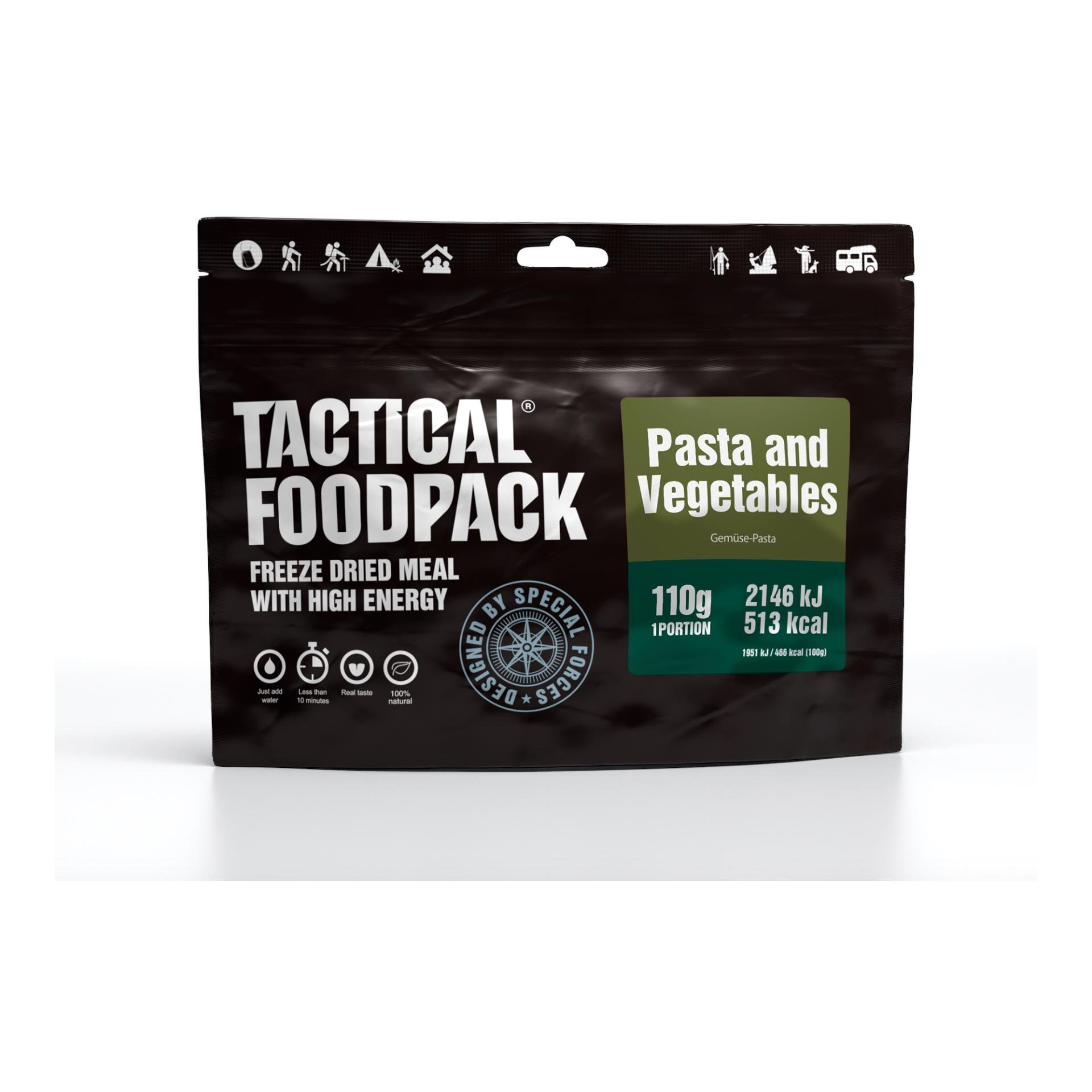 Image of Tactical Foodpack Pasta and Vegetables - Schwarz - bei Hauptner Jagd