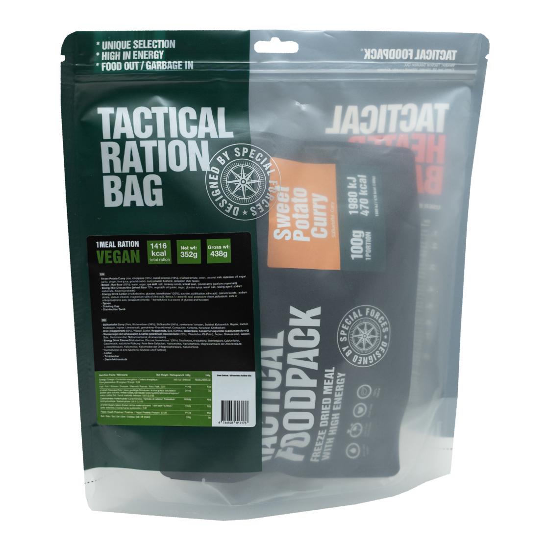 Image of Tactical Foodpack 1 Meal Ration Vegan - Schwarz - bei Hauptner Jagd