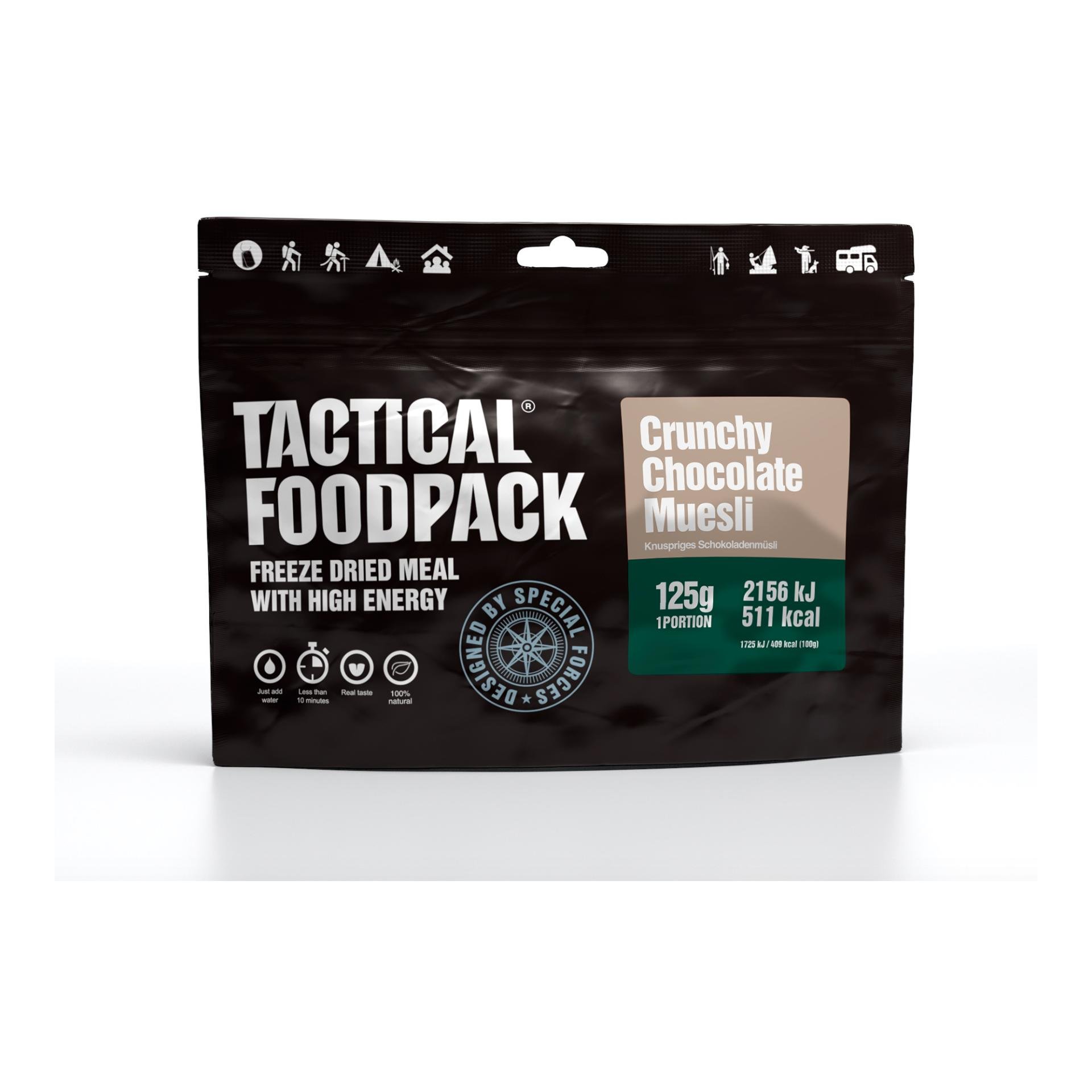 Image of Tactical Foodpack Crunchy Chocolate Muesli - Schwarz - bei Hauptner Jagd