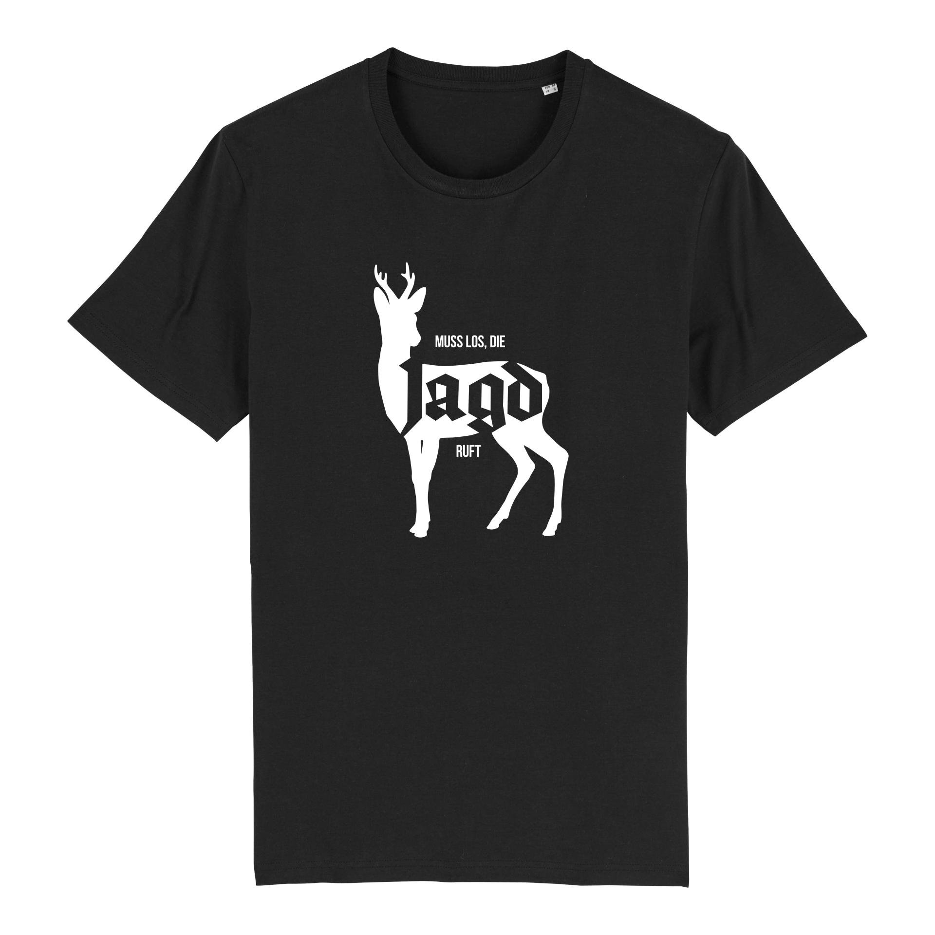 Image of Hauptner Jagd T-Shirt Die Jagd Ruft - Reh - Black - bei Hauptner Jagd