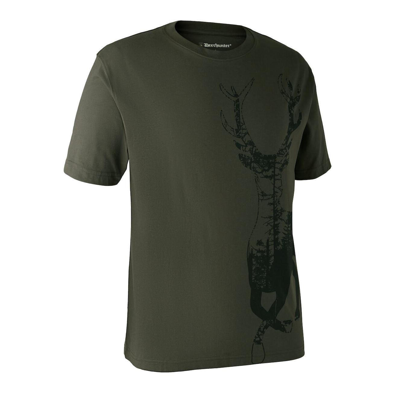 Image of Deerhunter T-Shirt mit Deer - Bark Green bei Hauptner Jagd