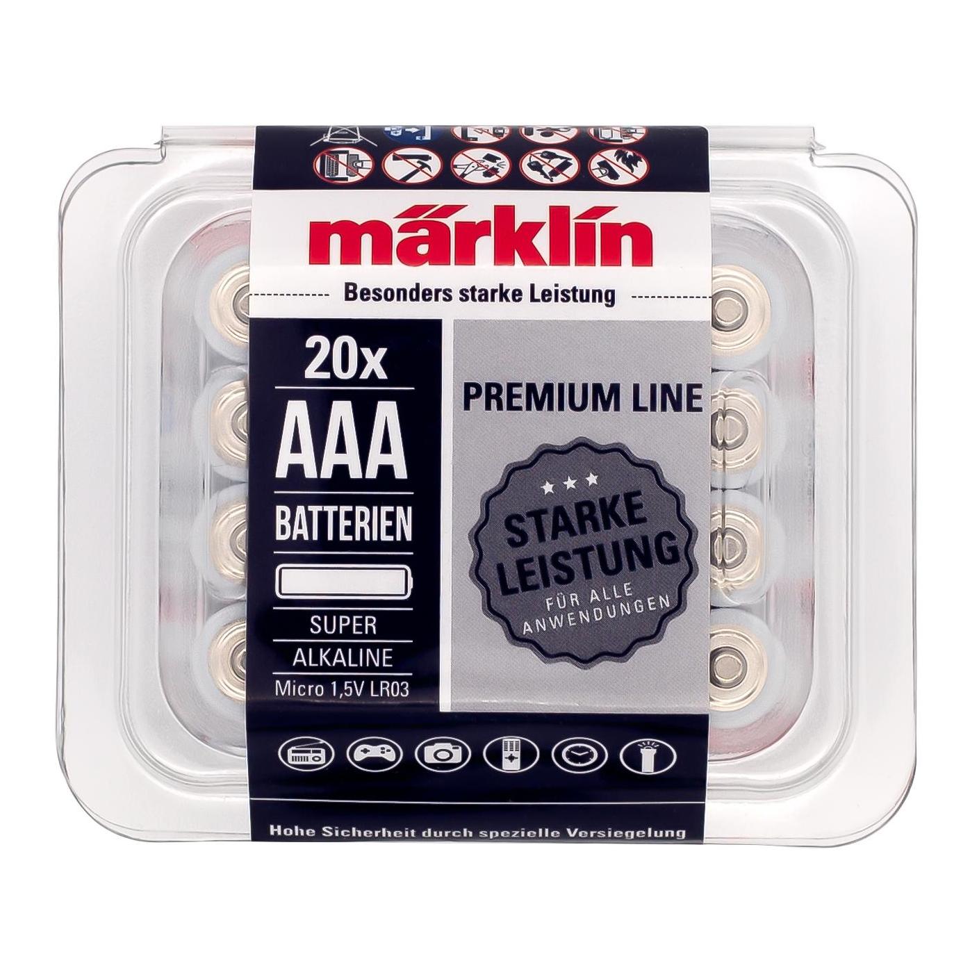 Image of Märklin Premium Multipack Line Mignon LR 03, AAA, 1,5V, 20er - Grau - bei Hauptner Jagd