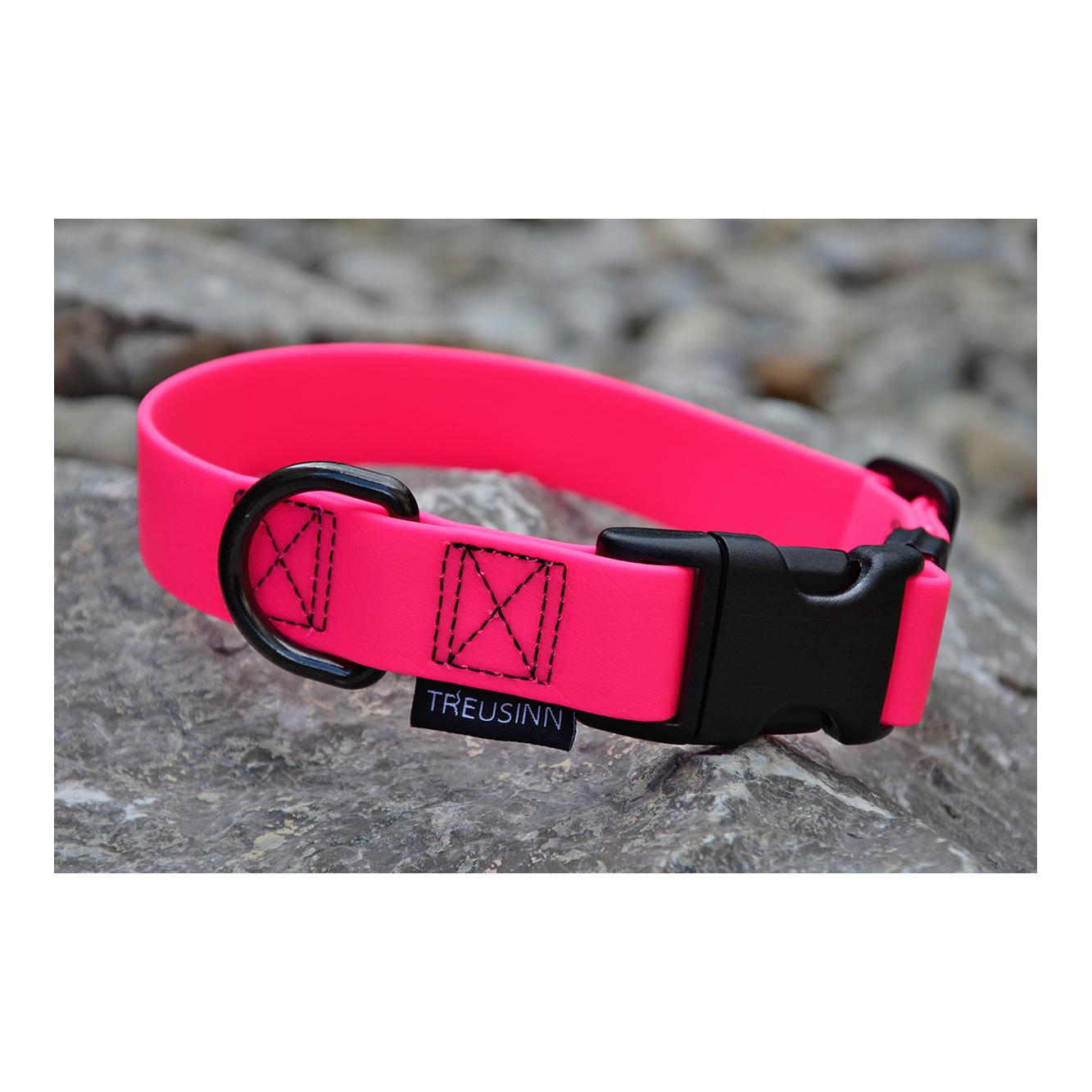 Image of Treusinn. Hundehalsband Biothane STAY - neonpink bei Hauptner Jagd