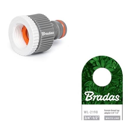 Image of Bradas WHITE LINE Hahn-Adapter 3/4" / 1/2" - Weiss/Grau - bei Hauptner Jagd