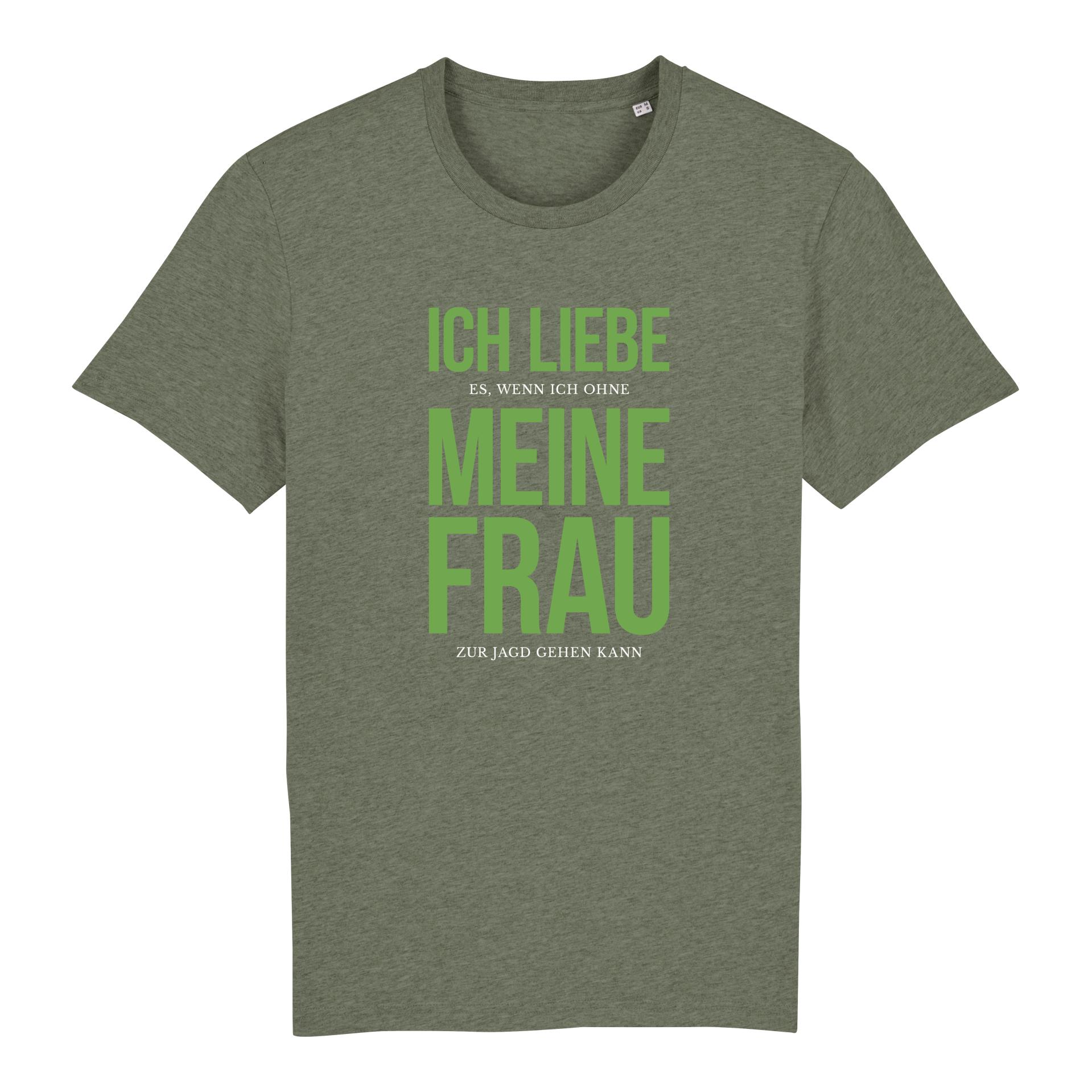 Image of Hauptner Jagd T-Shirt Ich liebe meine Frau - Mid Heather Khaki - bei Hauptner Jagd