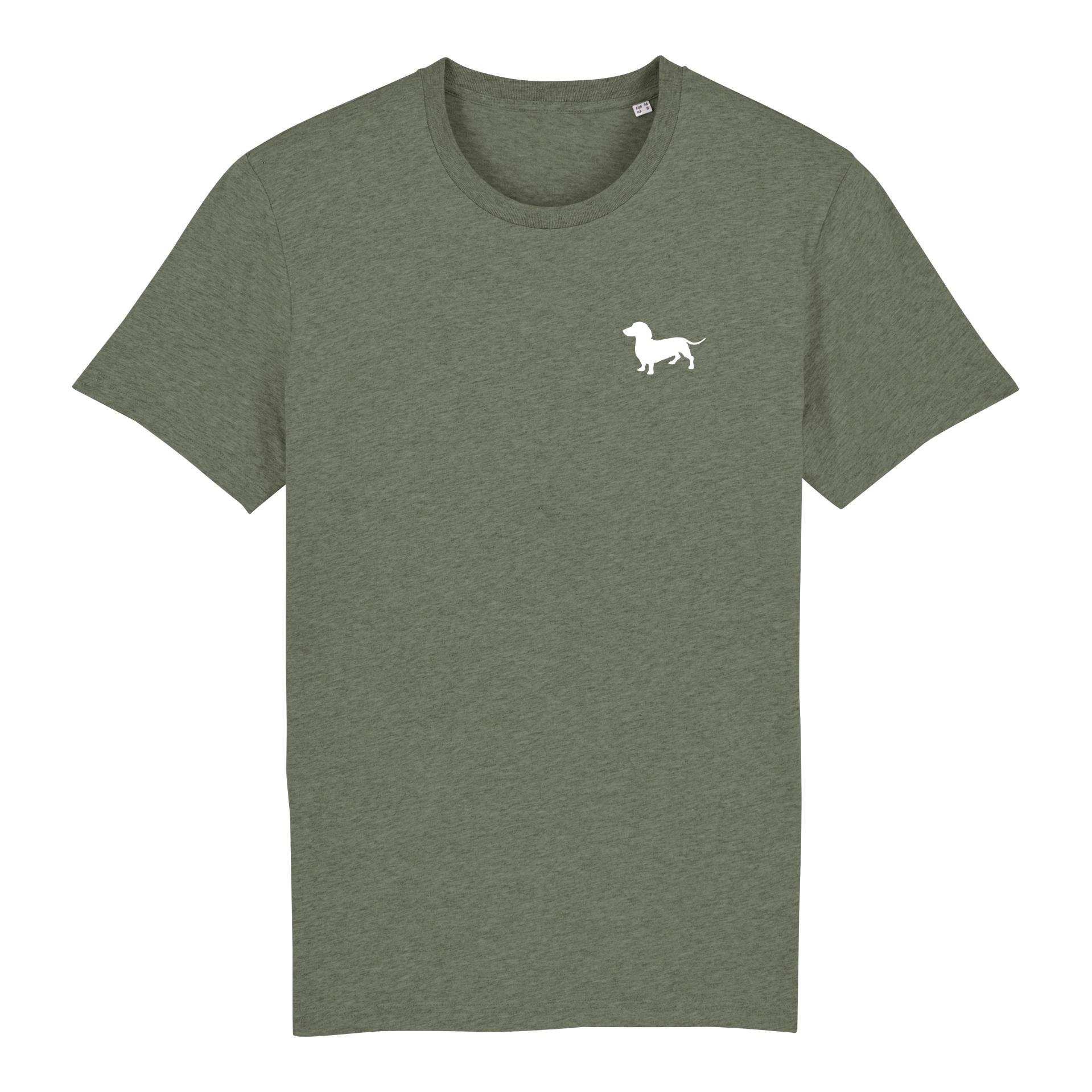 Image of Hauptner Jagd T-Shirt Dackel klein - Mid Heather Khaki - bei Hauptner Jagd