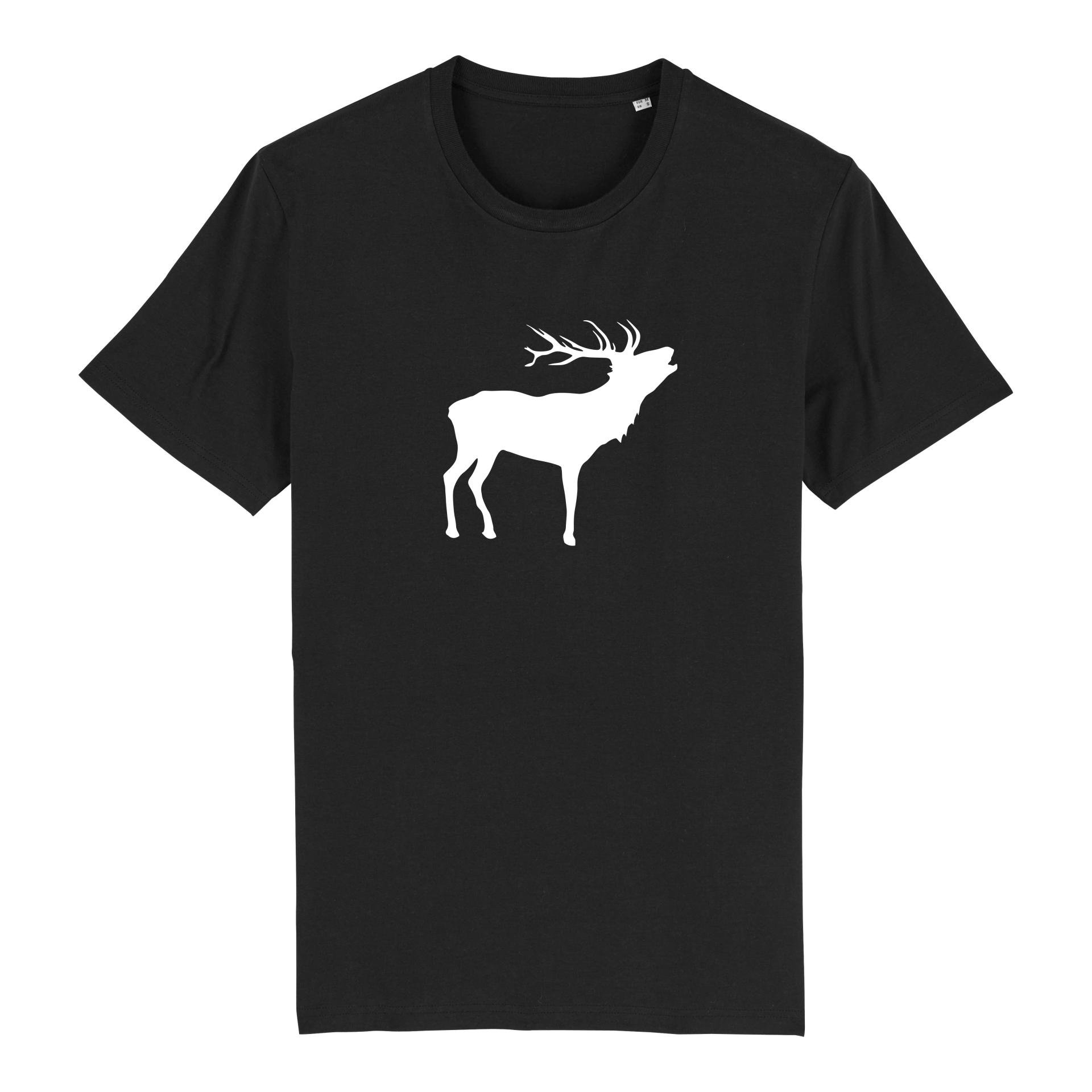 Image of Hauptner Jagd T-Shirt Wildmotiv - Hirsch - Black - bei Hauptner Jagd