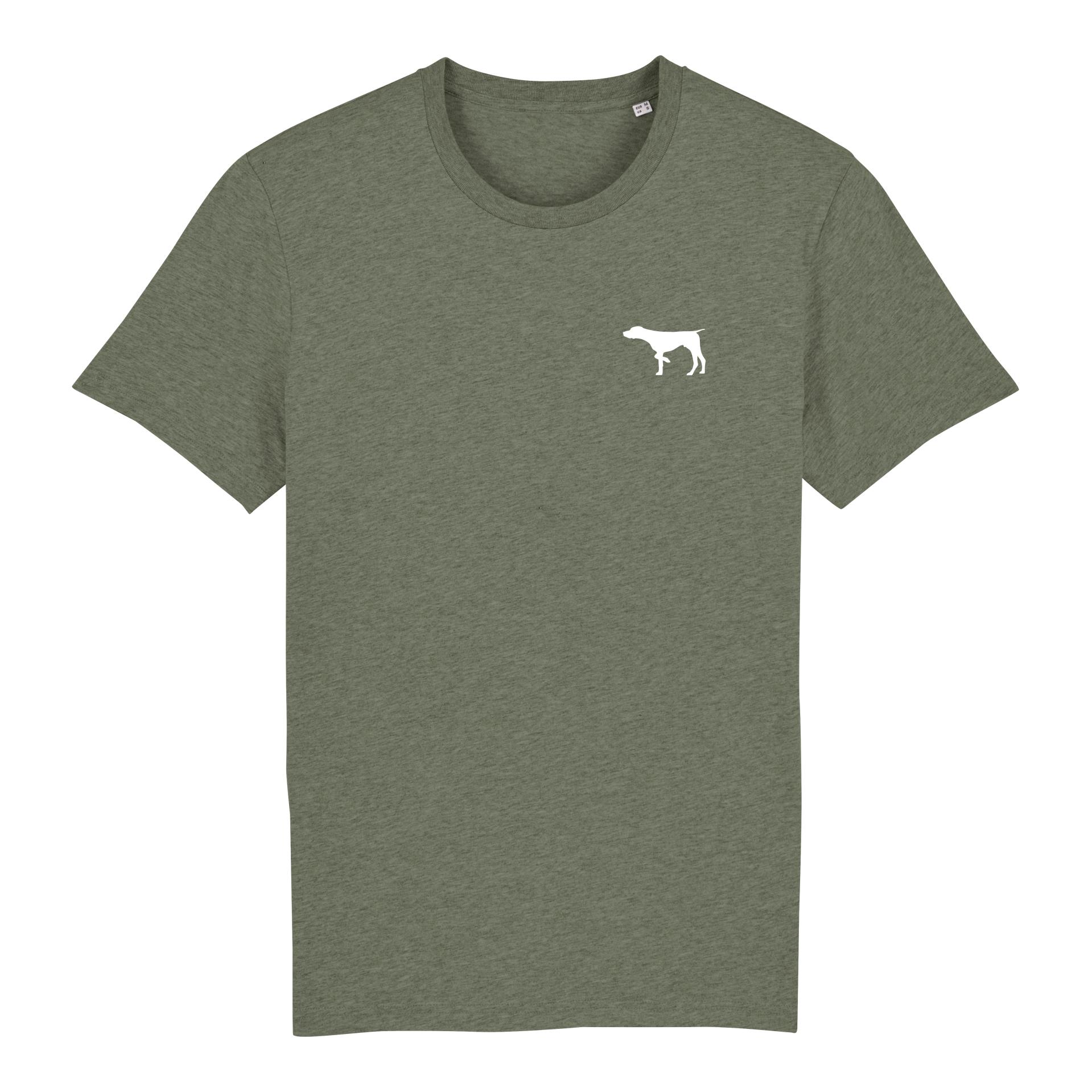 Image of Hauptner Jagd T-Shirt Deutsch Kurzhaar klein - Mid Heather Khaki - bei Hauptner Jagd