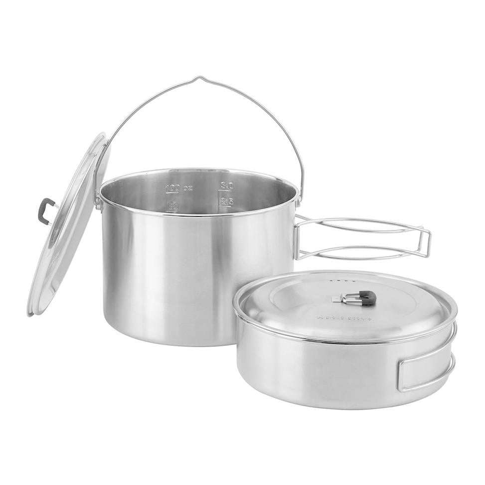 Image of Solo Stove Edelstahltöpfe - 2 Pot Set - Silber - bei Hauptner Jagd