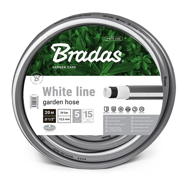 Image of Bradas WHITE LINE Gartenschlauch 3/4" - 50m - Grau - bei Hauptner Jagd