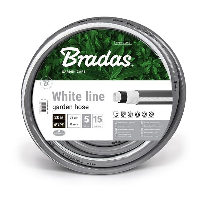 Image of Bradas WHITE LINE Gartenschlauch 3/4" - 20m - Grau - bei Hauptner Jagd