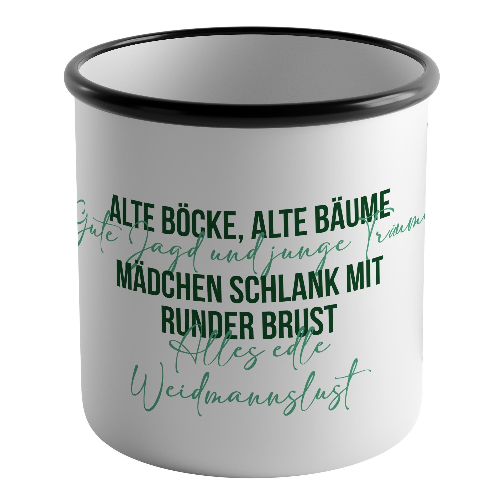 Image of Hauptner Jagd Weidmannslust Emailletasse - Grün - bei Hauptner Jagd