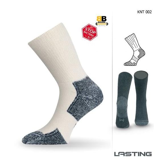 Image of Lasting KNT Dicke Winter-Wandersocken - weiss/grau bei Hauptner Jagd