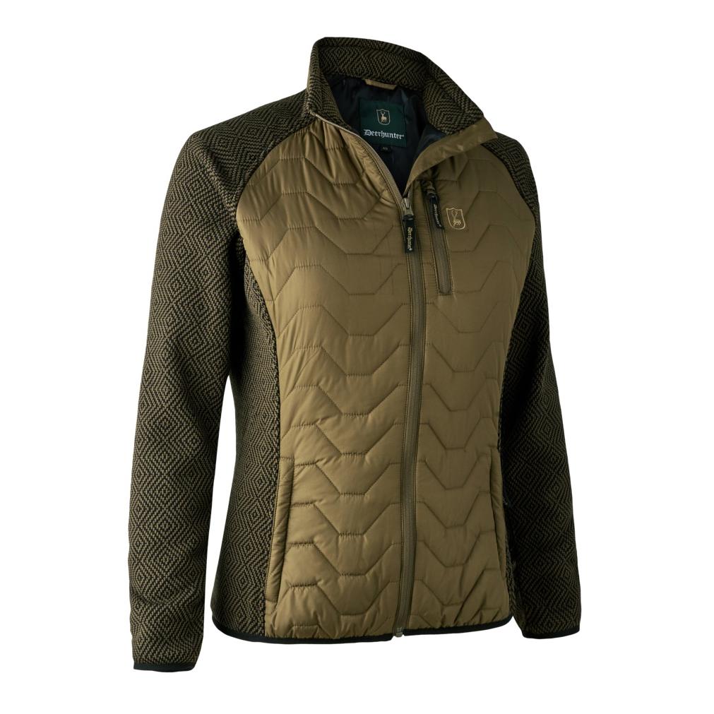 Image of Deerhunter Damen Beth Padded Jacke mit Strick - Dark Olive bei Hauptner Jagd