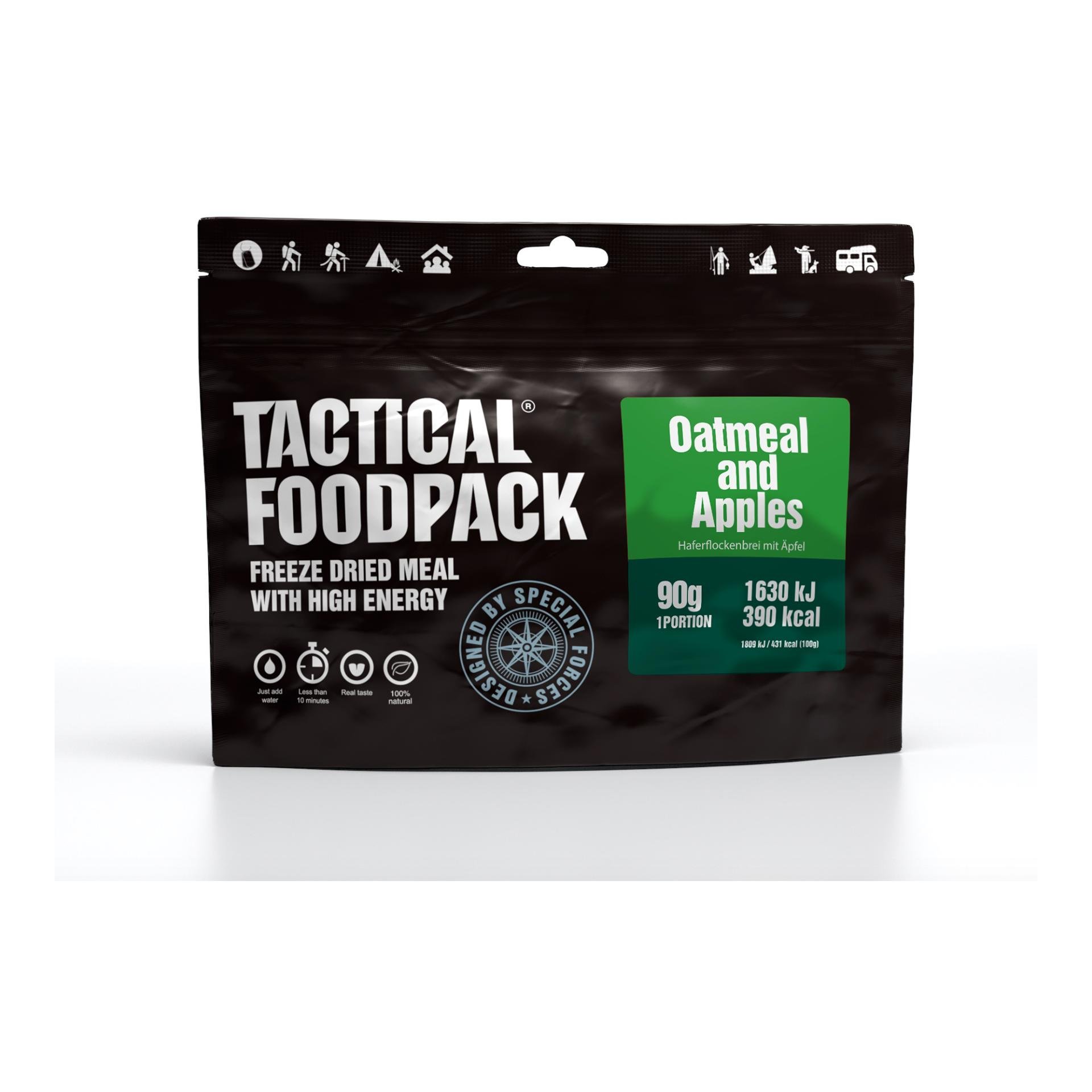 Image of Tactical Foodpack Oatmeal and Apples - Schwarz - bei Hauptner Jagd