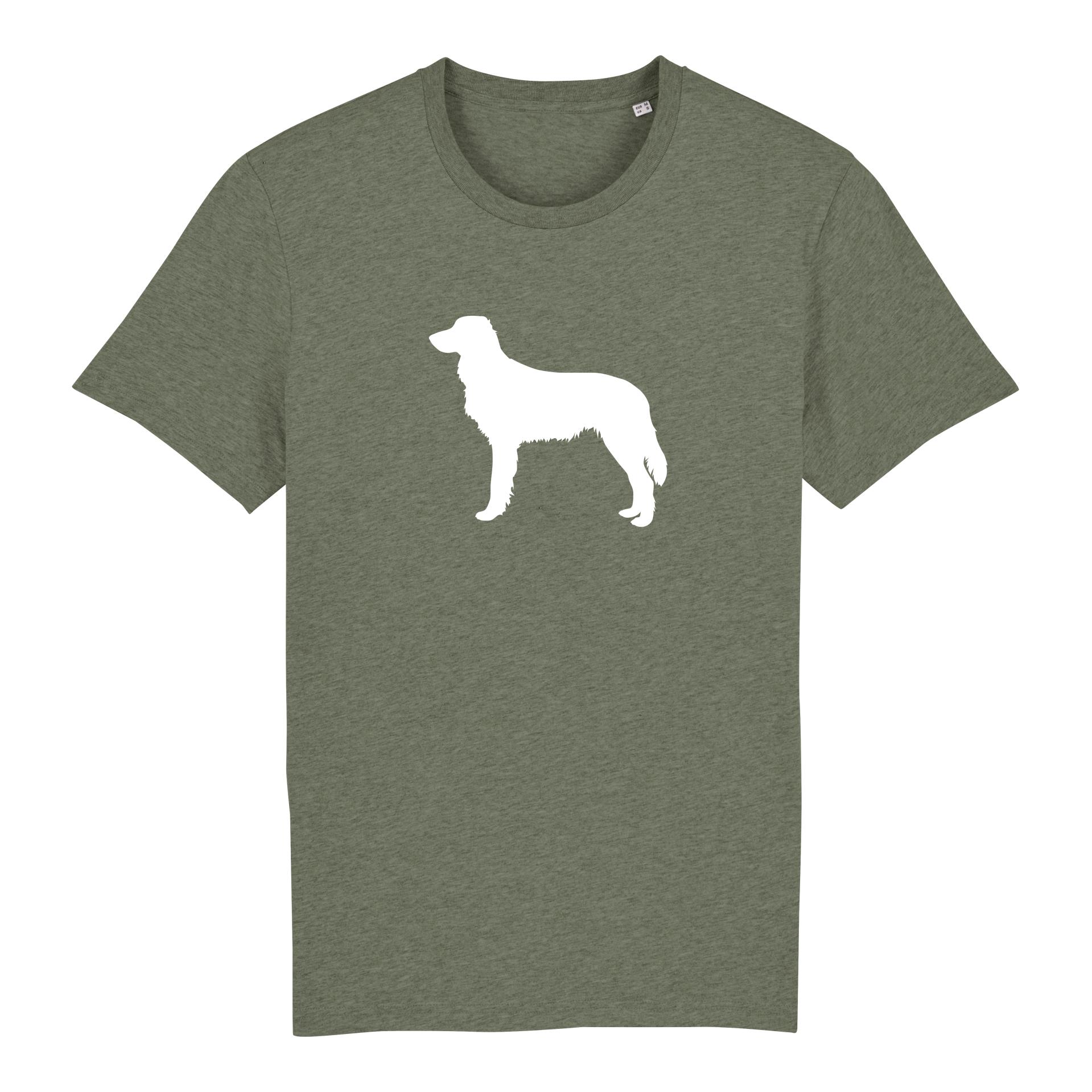 Image of Hauptner Jagd T-Shirt Grosser Münsterländer gross - Mid Heather Khaki - bei Hauptner Jagd