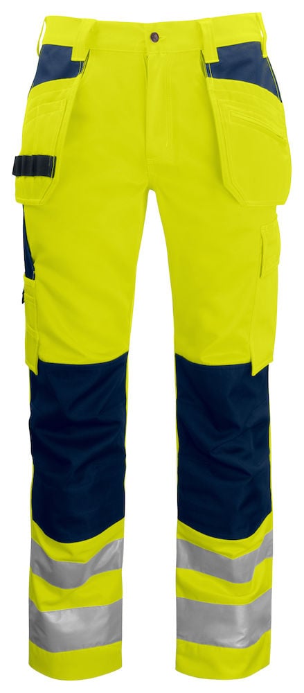 Image of Projob Swedish workwear Warnschutz Arbeitshose - gelb/blau