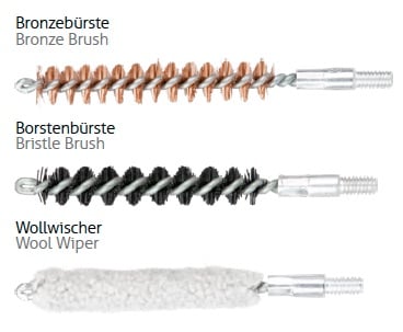 Image of EUROHUNT Bürstenset - Wollwischer, Bronzebürste und Borstenbürste - Silber -